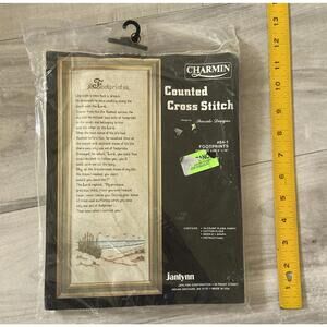 FOOTPRINTS Cross Stitch Kit CHARMIN Janlynn  9" x 24"